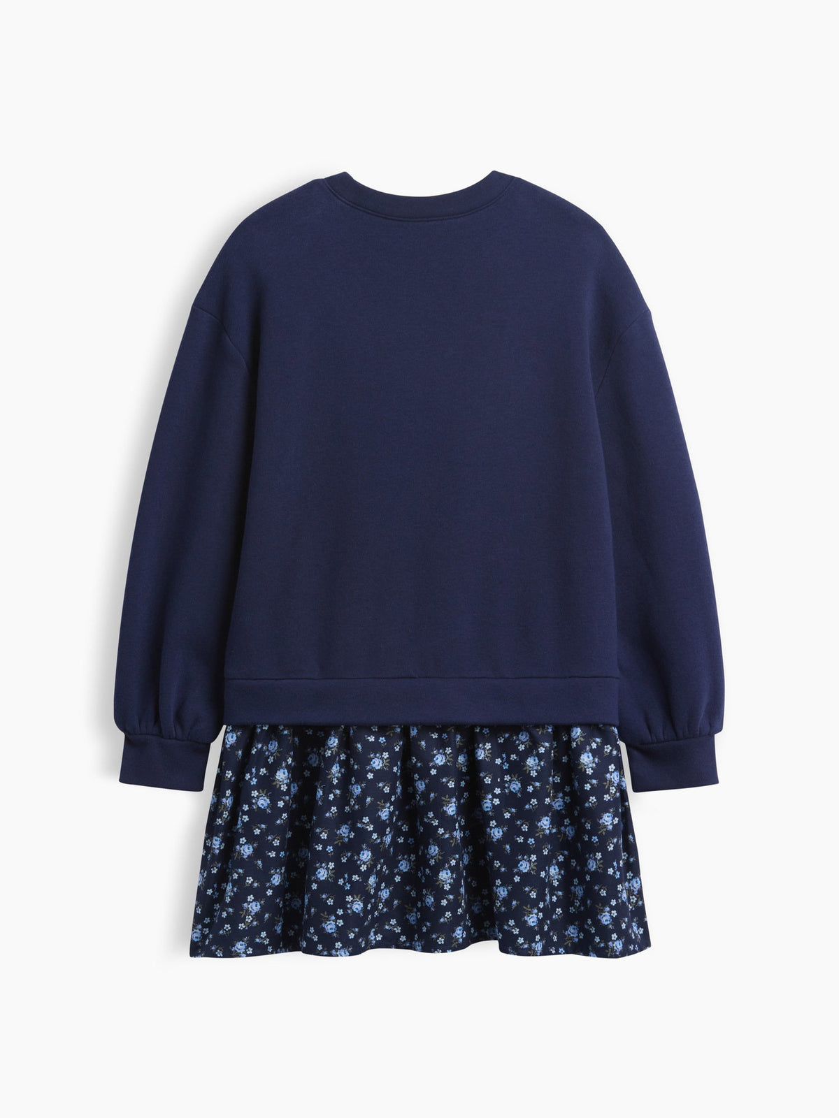 Lacivert Kids Oversized Sweatshirt Dress - Çocuklar Için Oversize Sweatshirt Elbisesi
