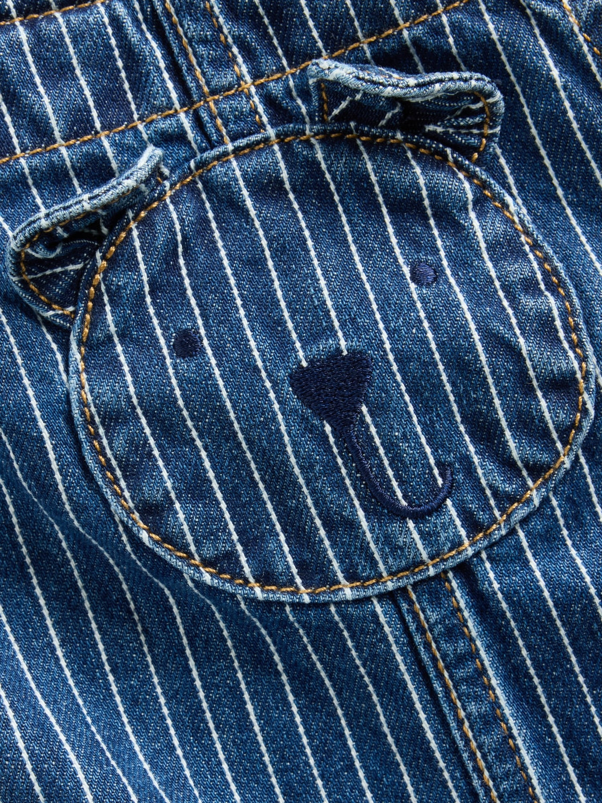 Mavi Denim Çizgili Brannan Bear Tulum