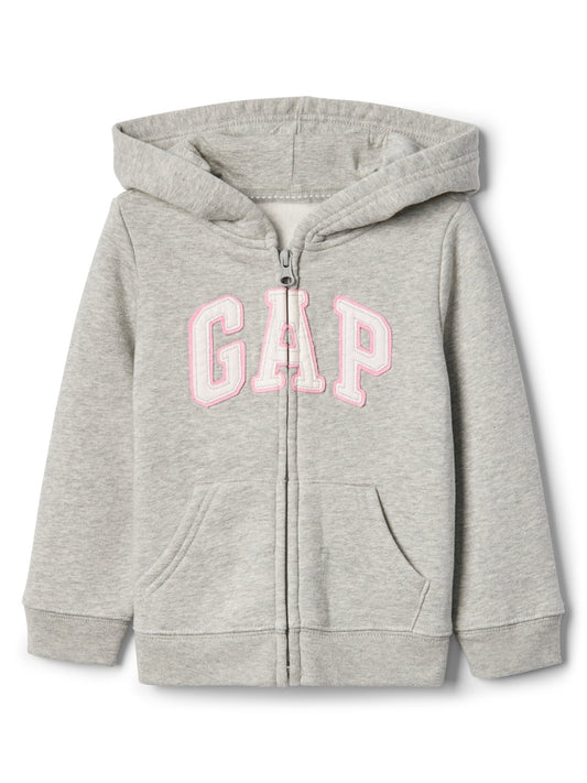 Gri Gap Logo Kapüşonlu Sweatshirt