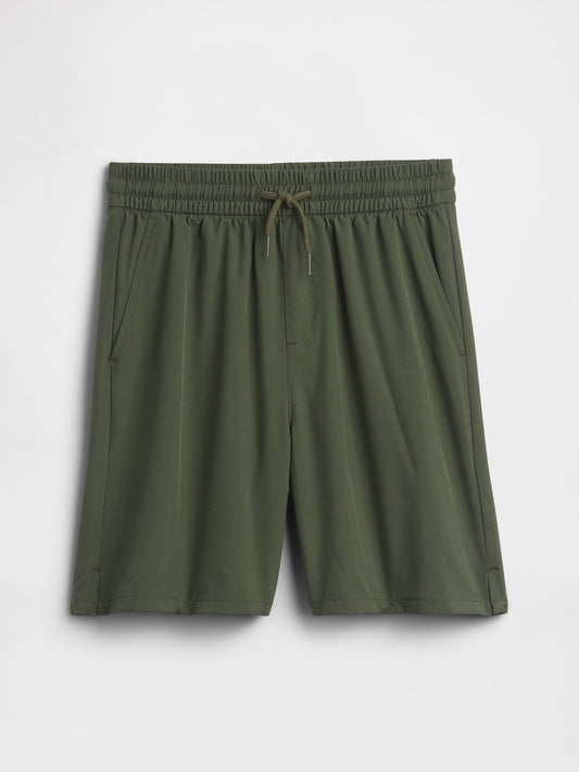 Koyu Yeşil Relaxed Pull-on Performans Şort