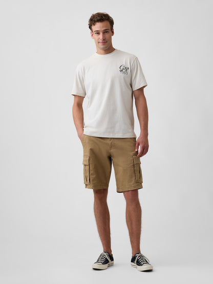 Kırık Beyaz Everyday Soft Relaxed Grafik Baskılı T-shirt