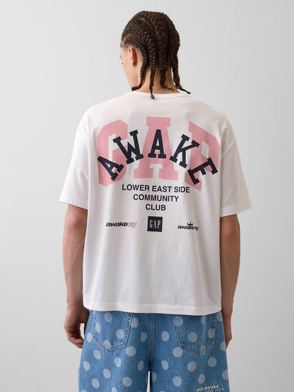 Siyah Gap × Awake Ny Relaxed Logo T-shirt
