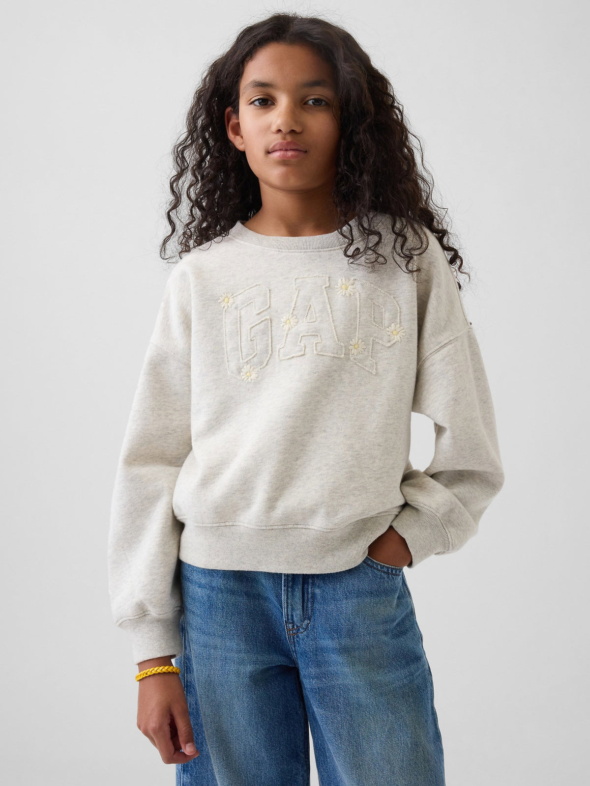 Açık Gri Vintagesoft Arch Logo Sweatshirt