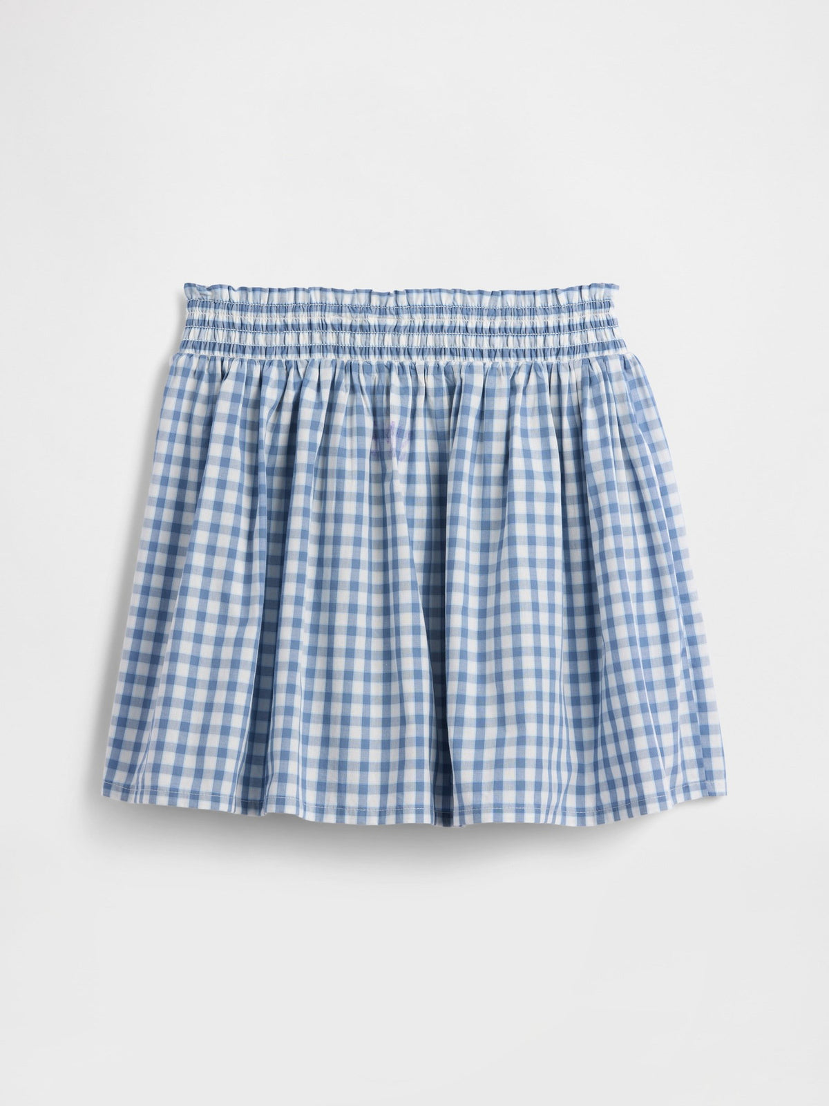 Beyaz Pull-on Smocked Etek
