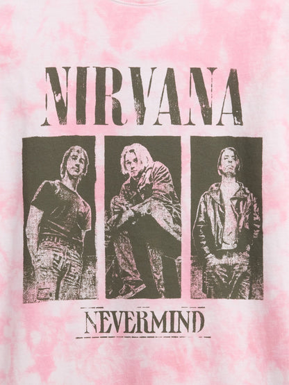 Açık Pembe Nirvana Oversized T-shirt