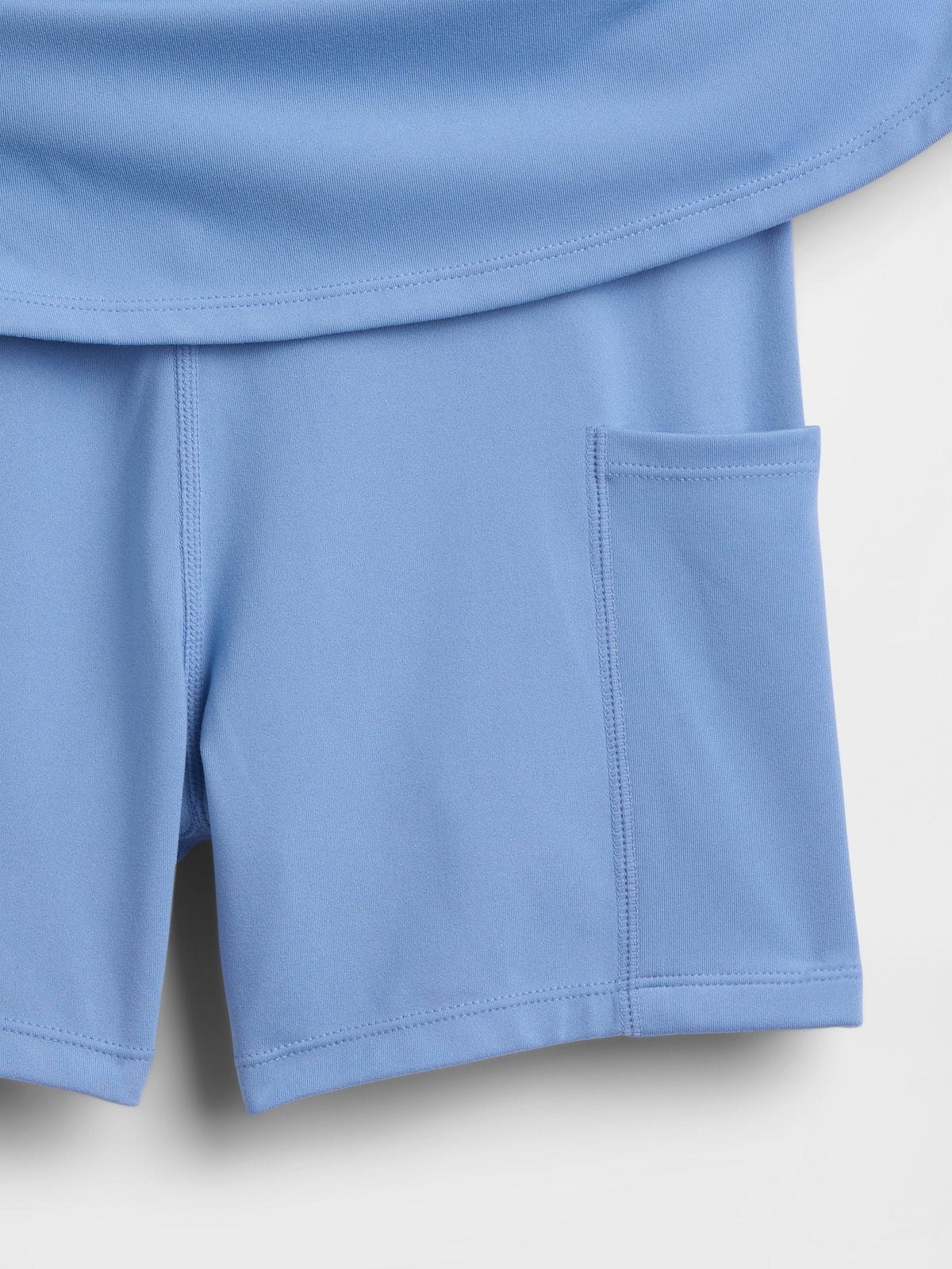 Açık Mavi Cap-sleeve Athletic Elbise