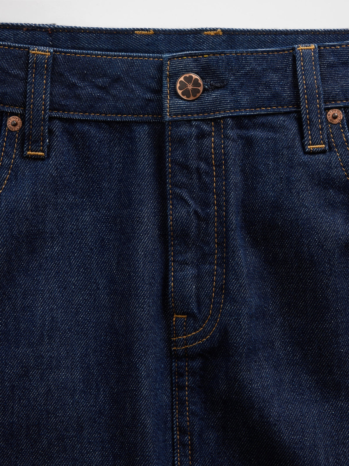 Koyu Mavi Gap × Hfr Fırfırlı Denim Midi Etek By Igdalyah