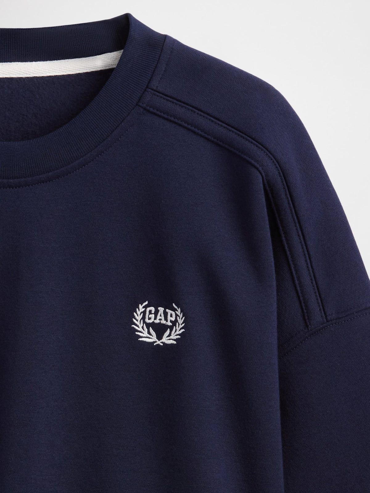 Lacivert Vintagesoft Dirsek Kolu Kısa Sweatshirt