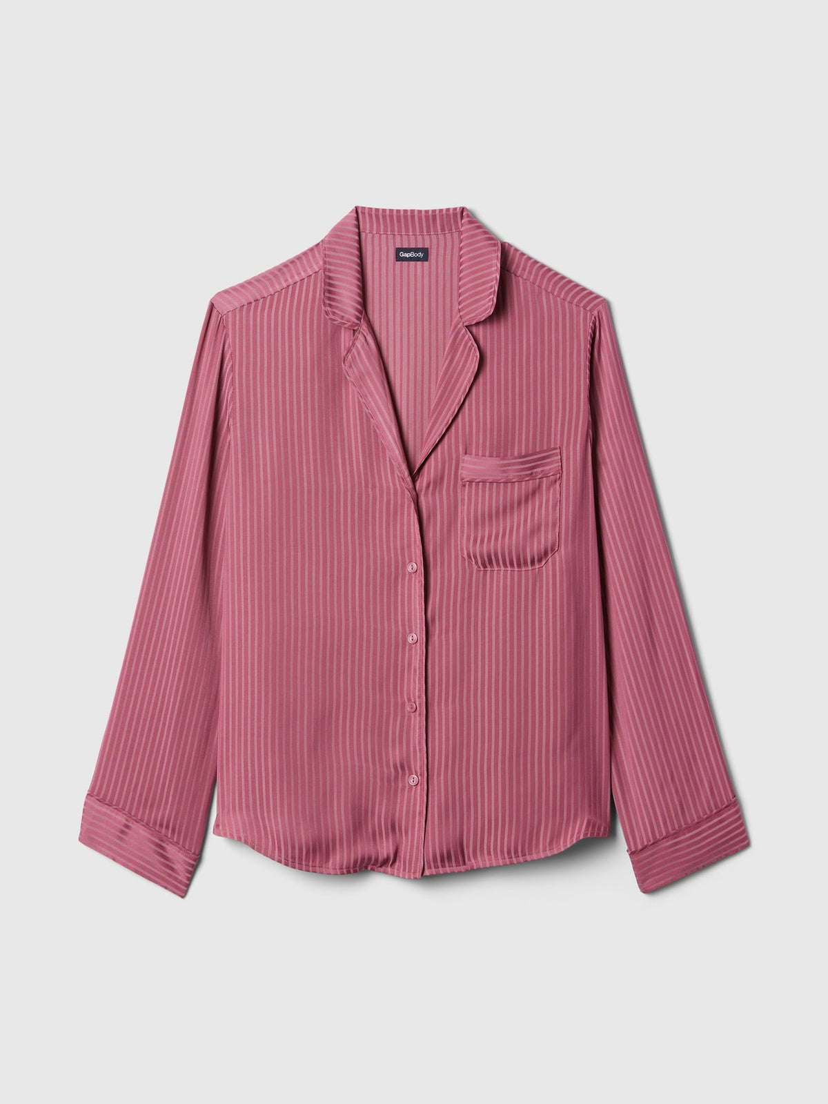Pembe Saten Pijama Üstü