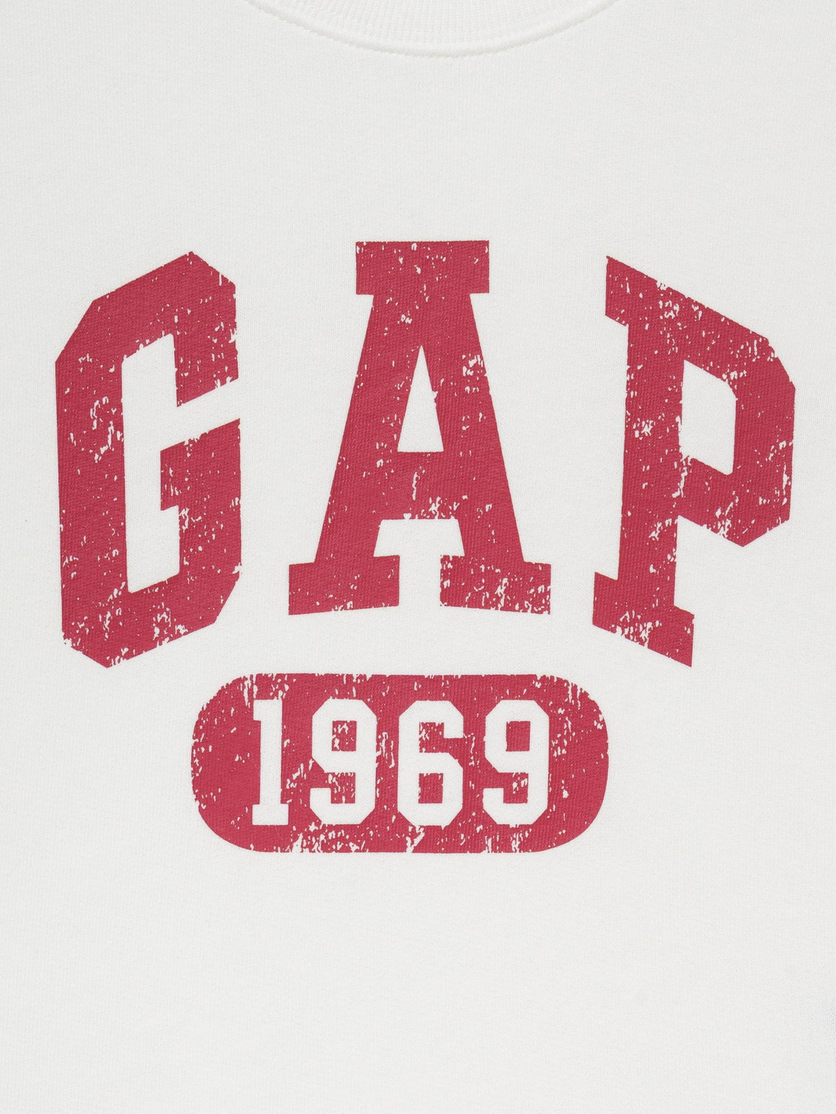 Beyaz Fransız Havlu Kumaş Gap Logo T-shirt