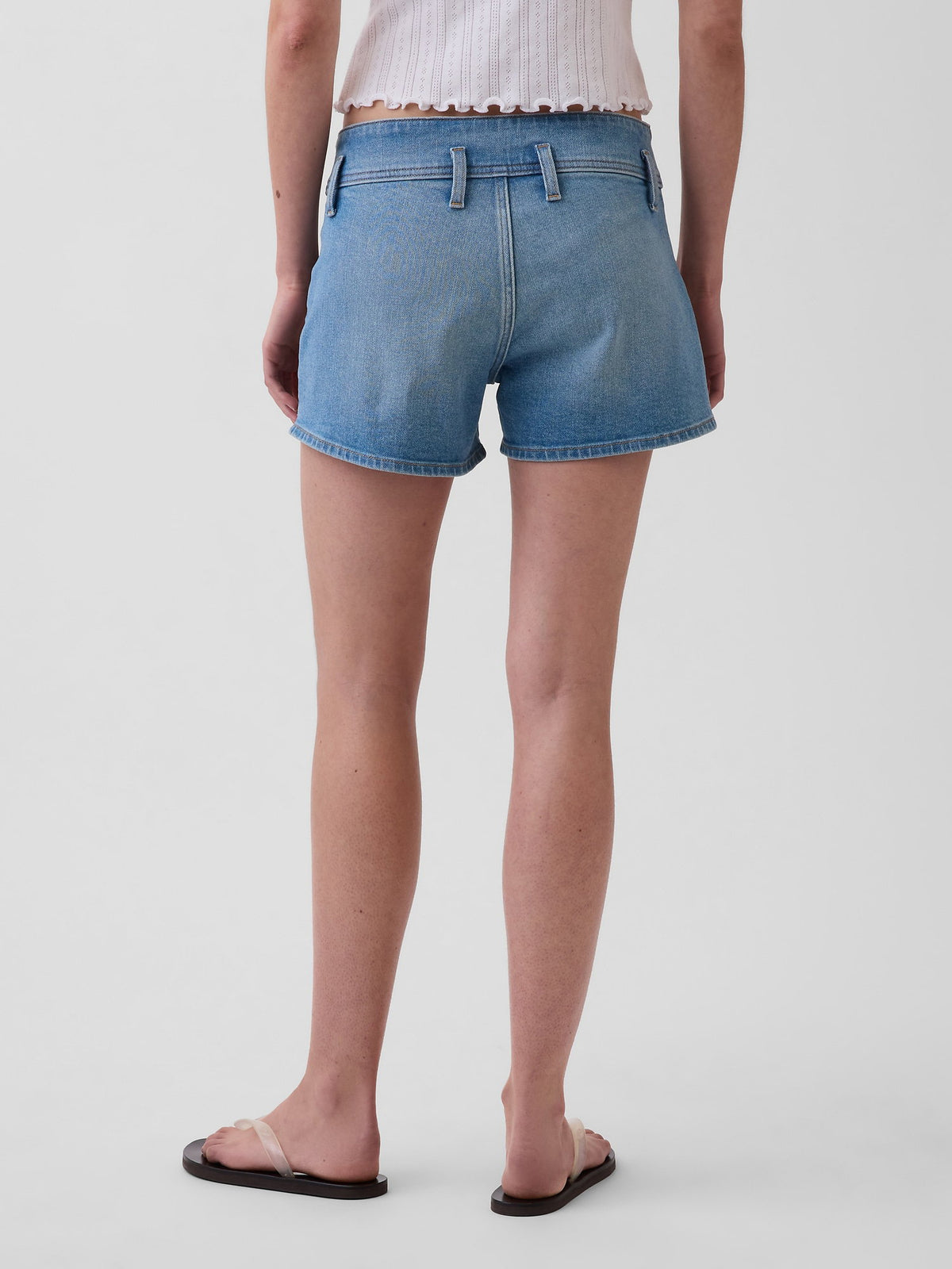 Açık Mavi 3 Low Rise Denim Şort