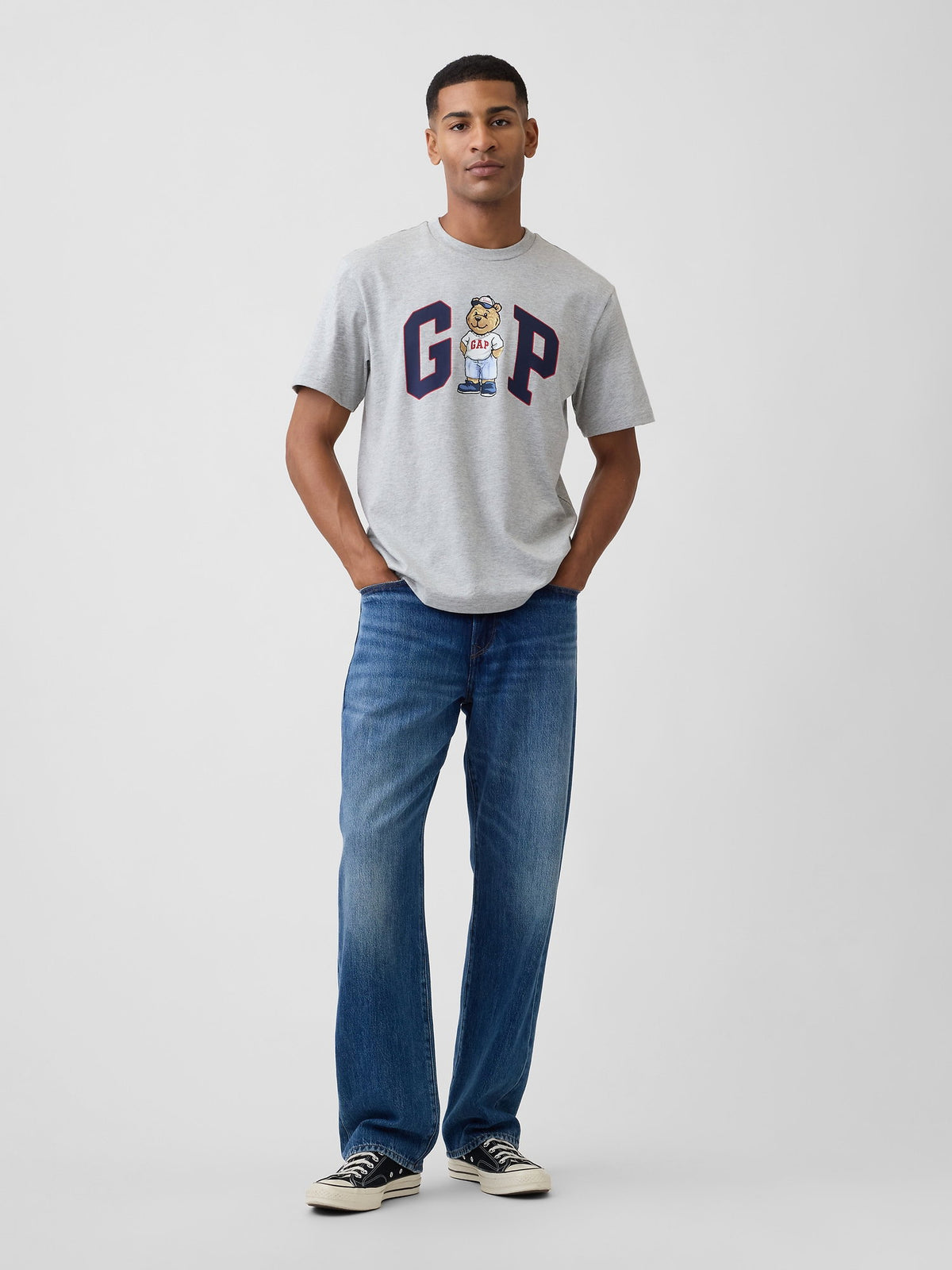Gri Everyday Soft Relaxed Gap Logo T-shirt