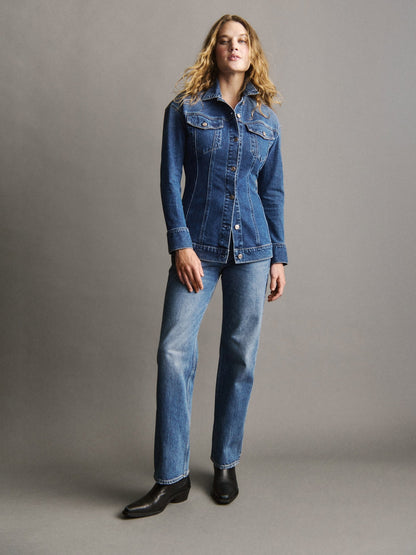 Mavi Mid Rise Rigid Relaxed Straight Jean Pantolon