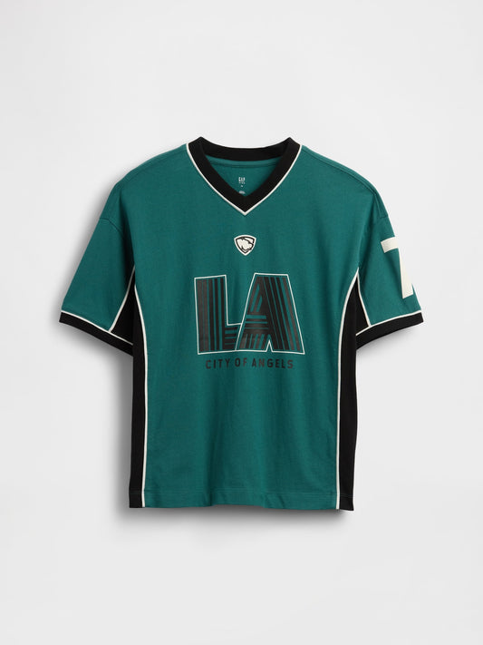 Koyu Yeşil Oversized Jersey T-shirt