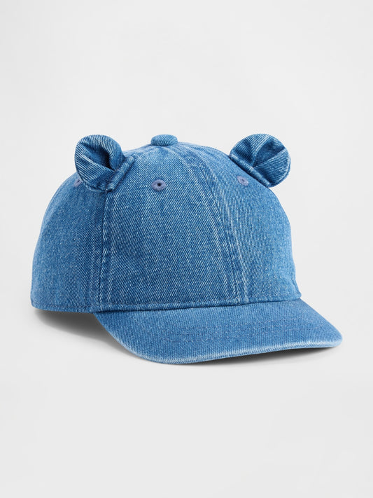 Mavi Denim Bear Beyzbol Şapka