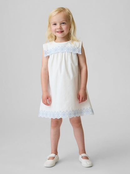 Beyaz Eyelet Sailor Elbise