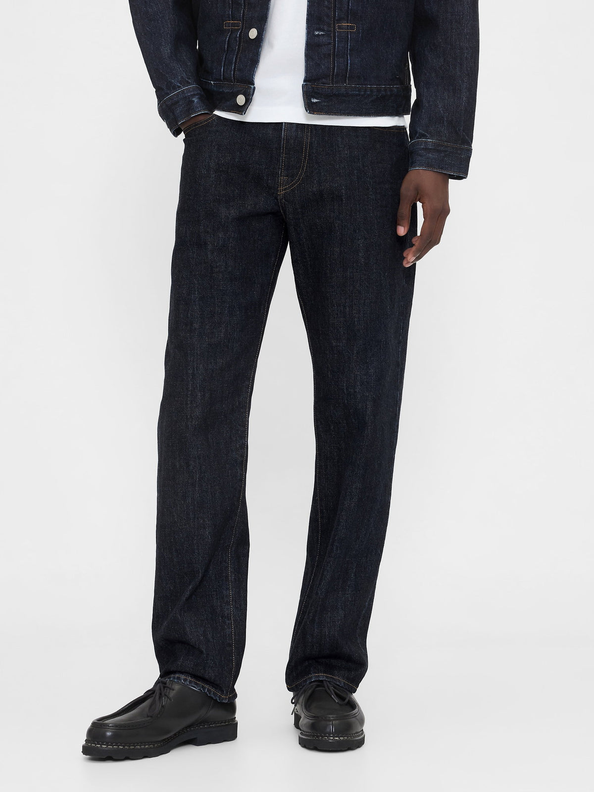Koyu Mavi Relaxed Straight Jean Pantolon