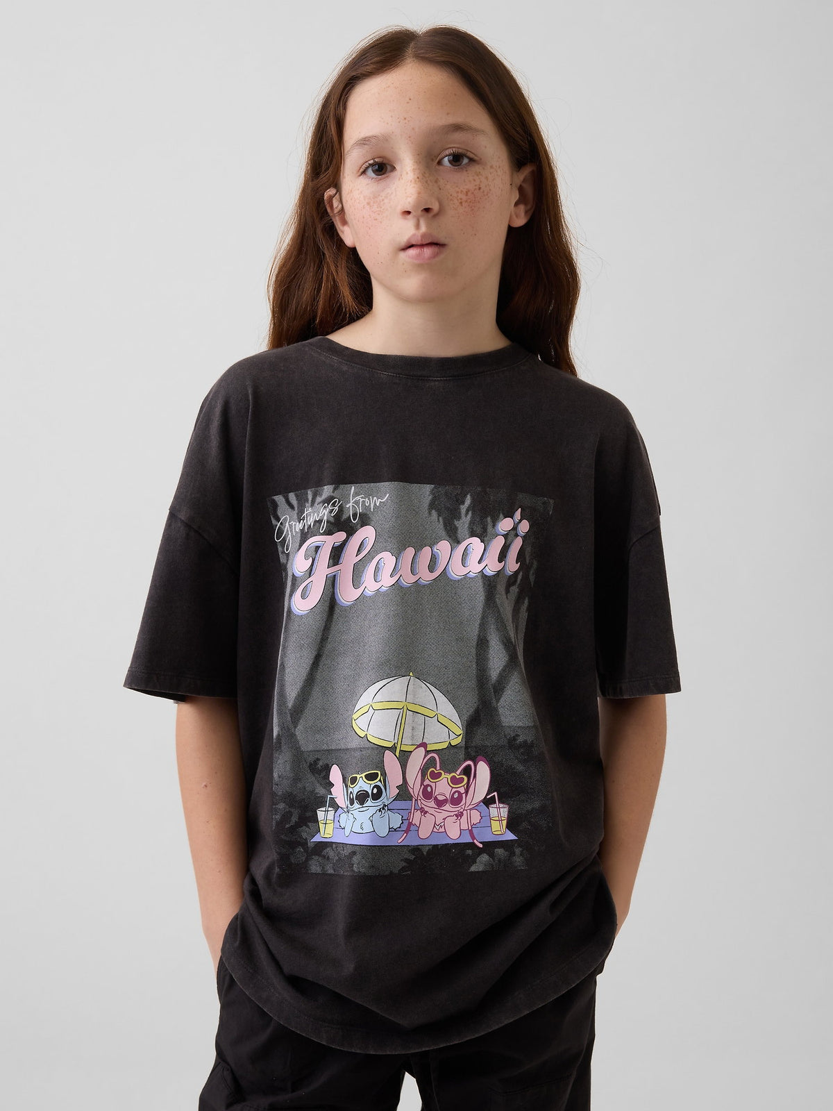 Siyah Disney Oversized Tunik T-shirt