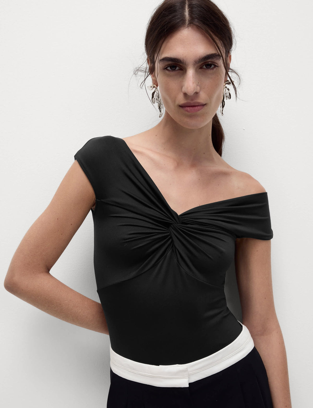 Regular Fit Düğümlü Body