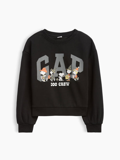 Siyah Peanuts Oversized Wedge Sweatshirt