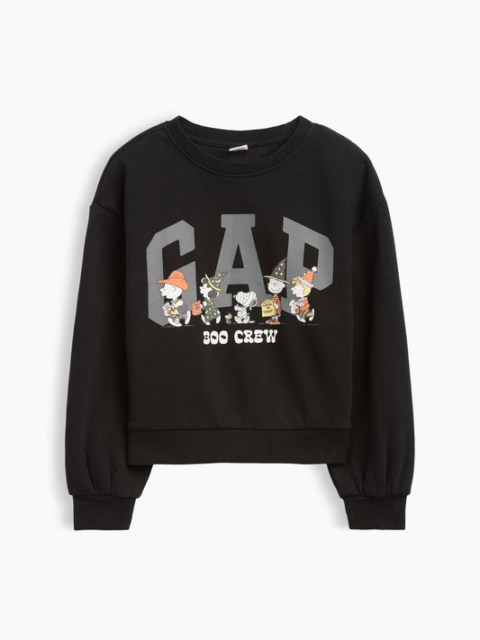 Siyah Peanuts Oversized Wedge Sweatshirt