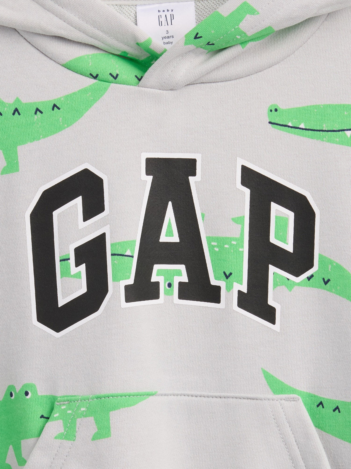 Gri Relaxed Logo Fransız Havlu Kumaş Sweatshirt