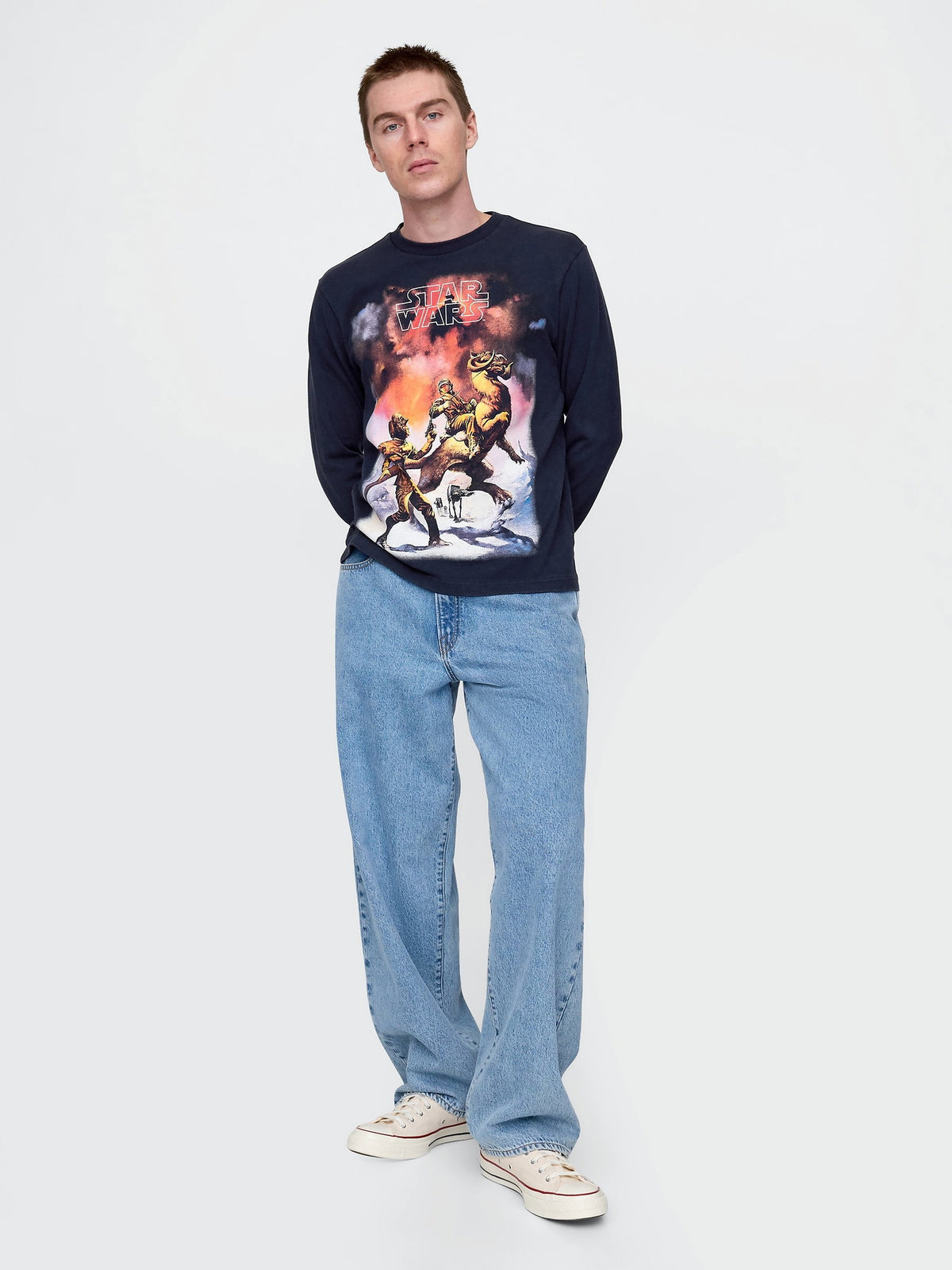 Lacivert Star Wars Grafik T-shirt