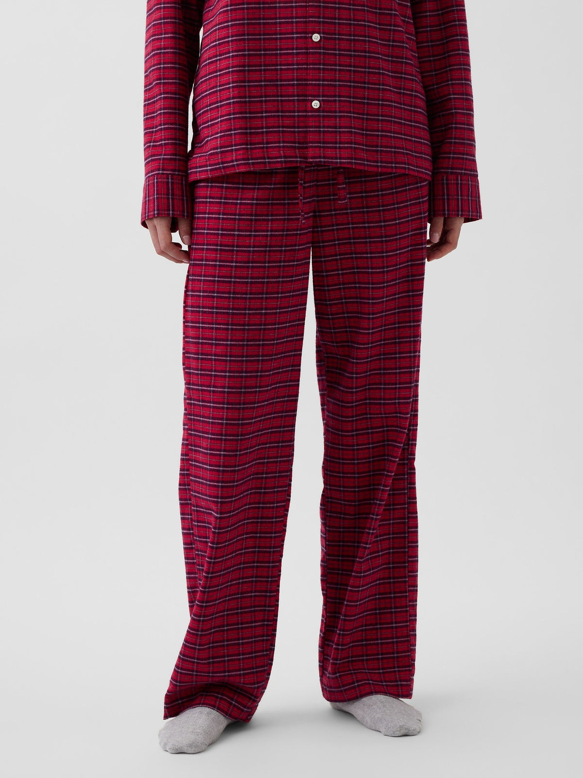 Koyu Kırmızı Softest Flannel Pijama Altı