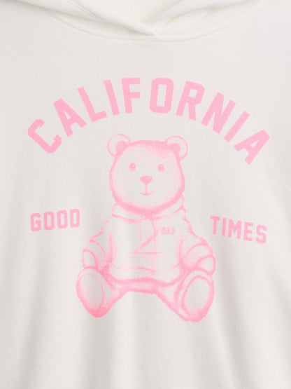 Beyaz Kids Relaxed Fransız Havlu Kumaş Sweatshirt