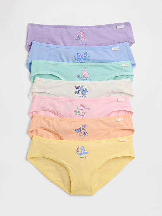 Çok Renkli Çocuk Bikini Külotları (7'li)