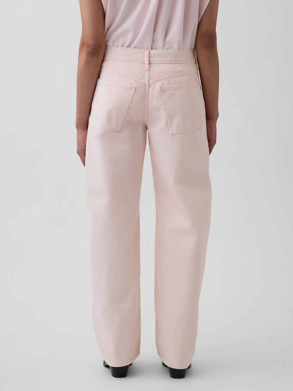 Açık Pembe Gap × Hfr Low Rise Pink Baggy Barrel Jean Pantolon By Nicole Benefield Portfolio