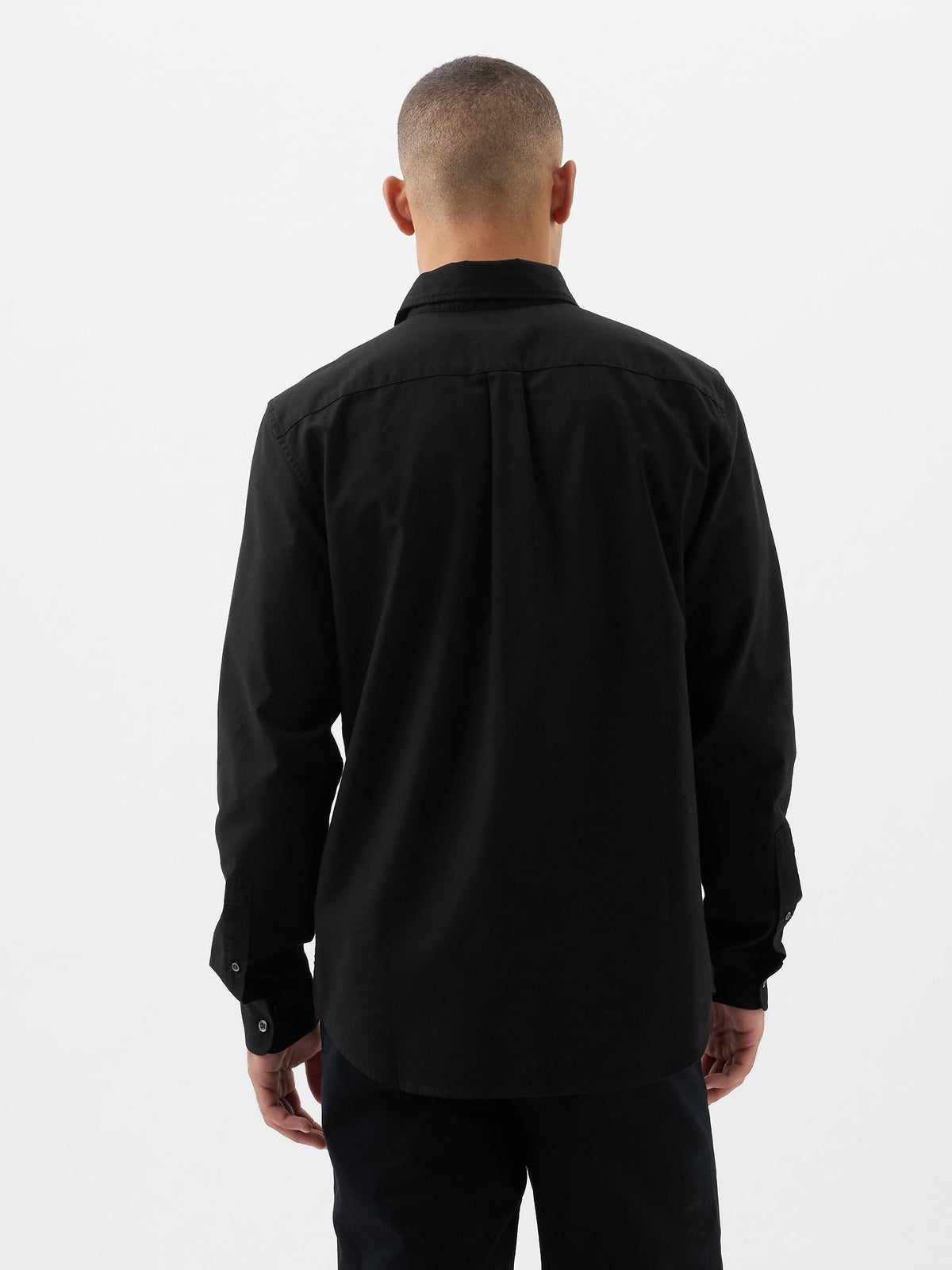 Siyah Standard Fit Oxford Gömlek