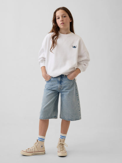 Beyaz Disney Çocuk Vintagesoft Oversize Sweatshirt