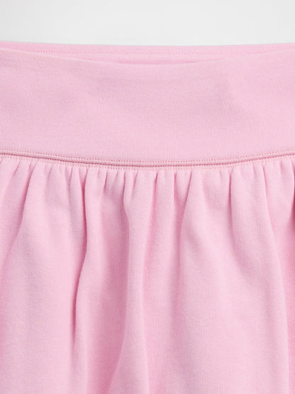 Açık Pembe Kids Pull-on Fransız Havlu Kumaş Etek