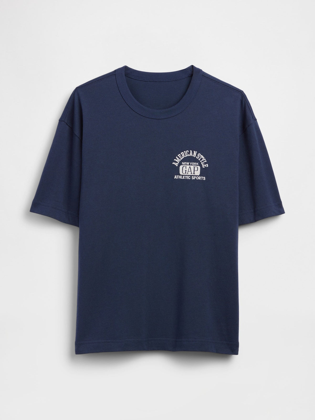 Lacivert Heavyweight Gap Logo Relaxed Crop T-shirt