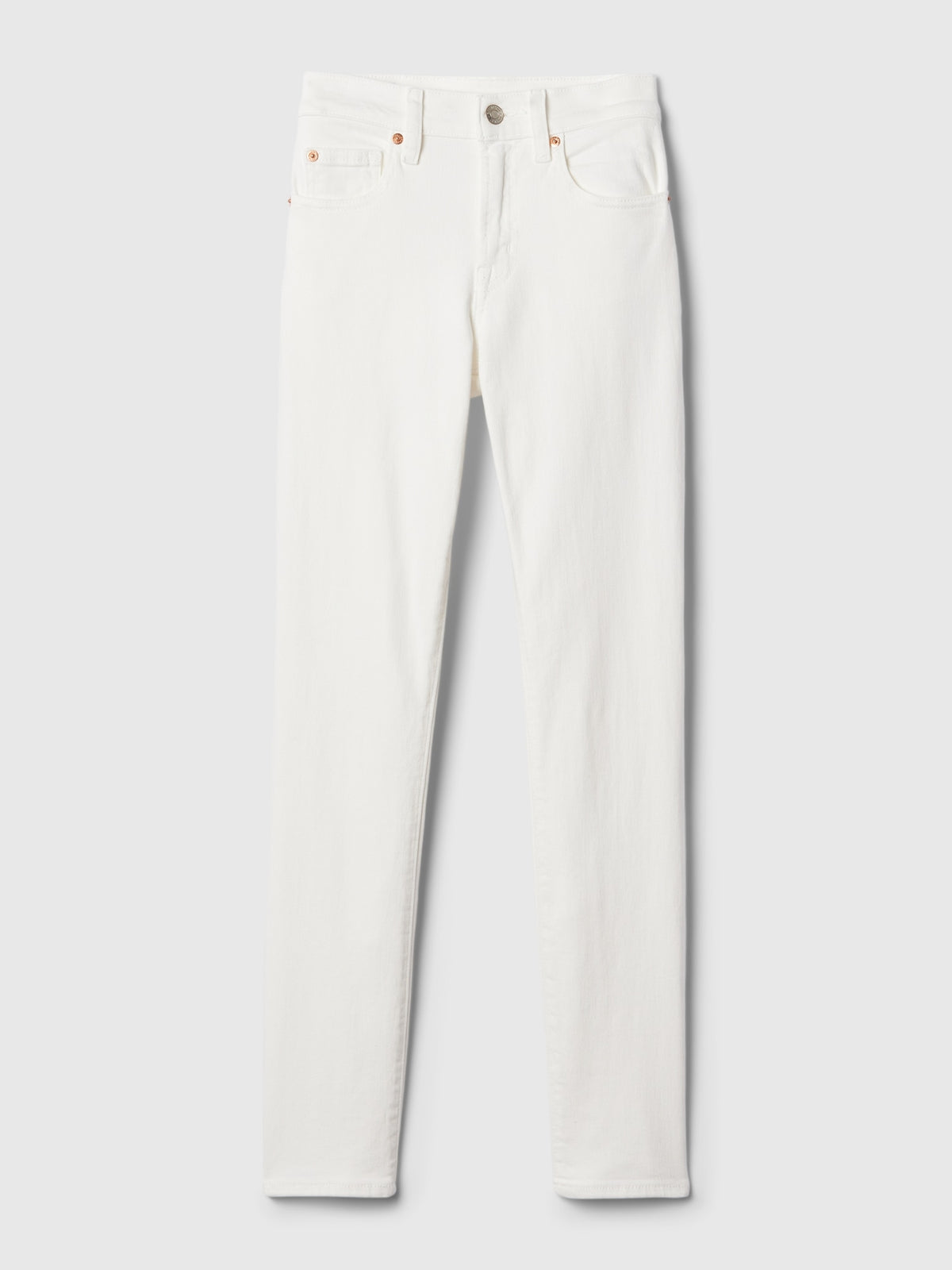 Beyaz Mid Rise True Skinny Jean Pantolon