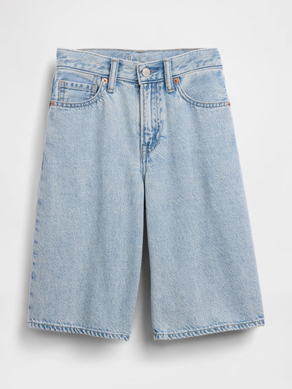 Açık Mavi Kids Ultrasoft Denim Baggy Şortlar