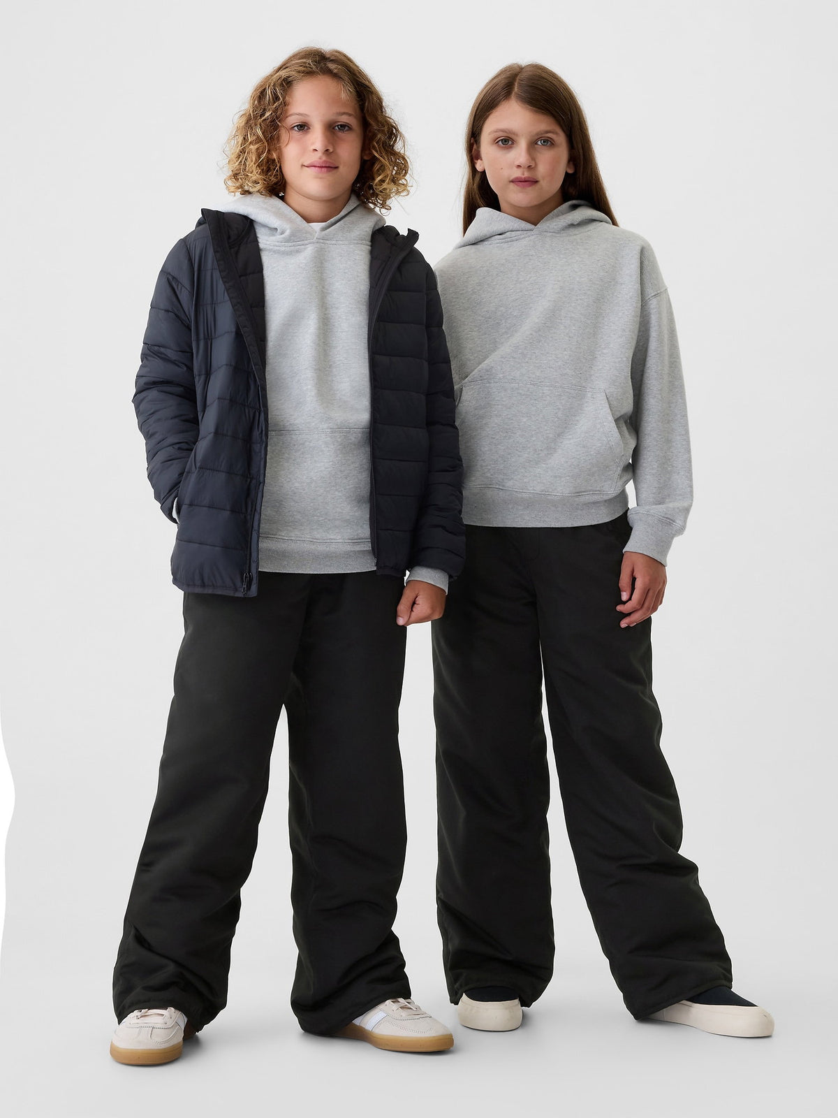 Siyah Cozy Fleece Astarlı Kar Pantolonu