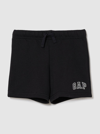 Siyah Babygap Relaxed Logo Fransız Havlu Kumaş Pull-on Şortlar