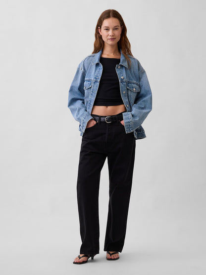 Açık Mavi Oversized Icon Denim Ceket