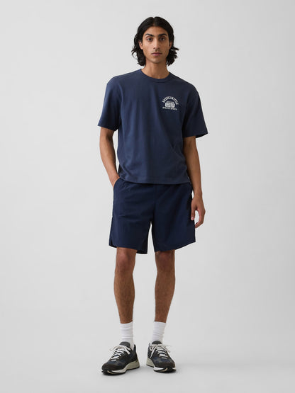 Lacivert Heavyweight Gap Logo Relaxed Crop T-shirt