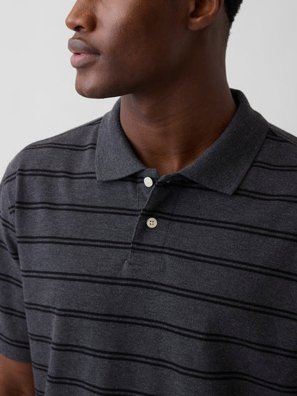 Yeşil Relaxed Pique Polo T-shirt