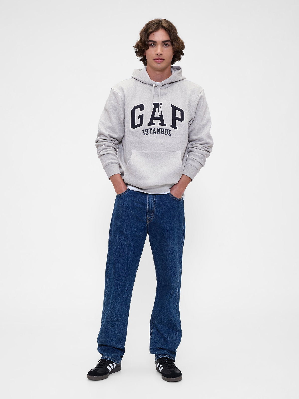 Gri Relaxed Gap Istanbul Logo Sweatshirt