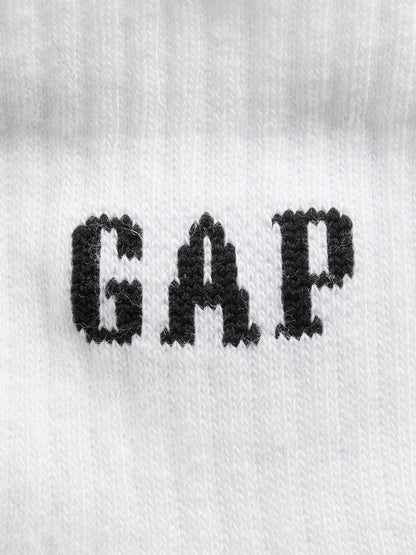 Beyaz Gap Logo Quarter Crew Çorap