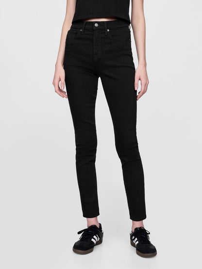 Siyah High Rise True Skinny Washwell™ Jean Pantolon