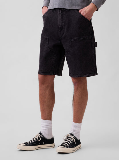 Siyah 9 Denim Carpenter Şort