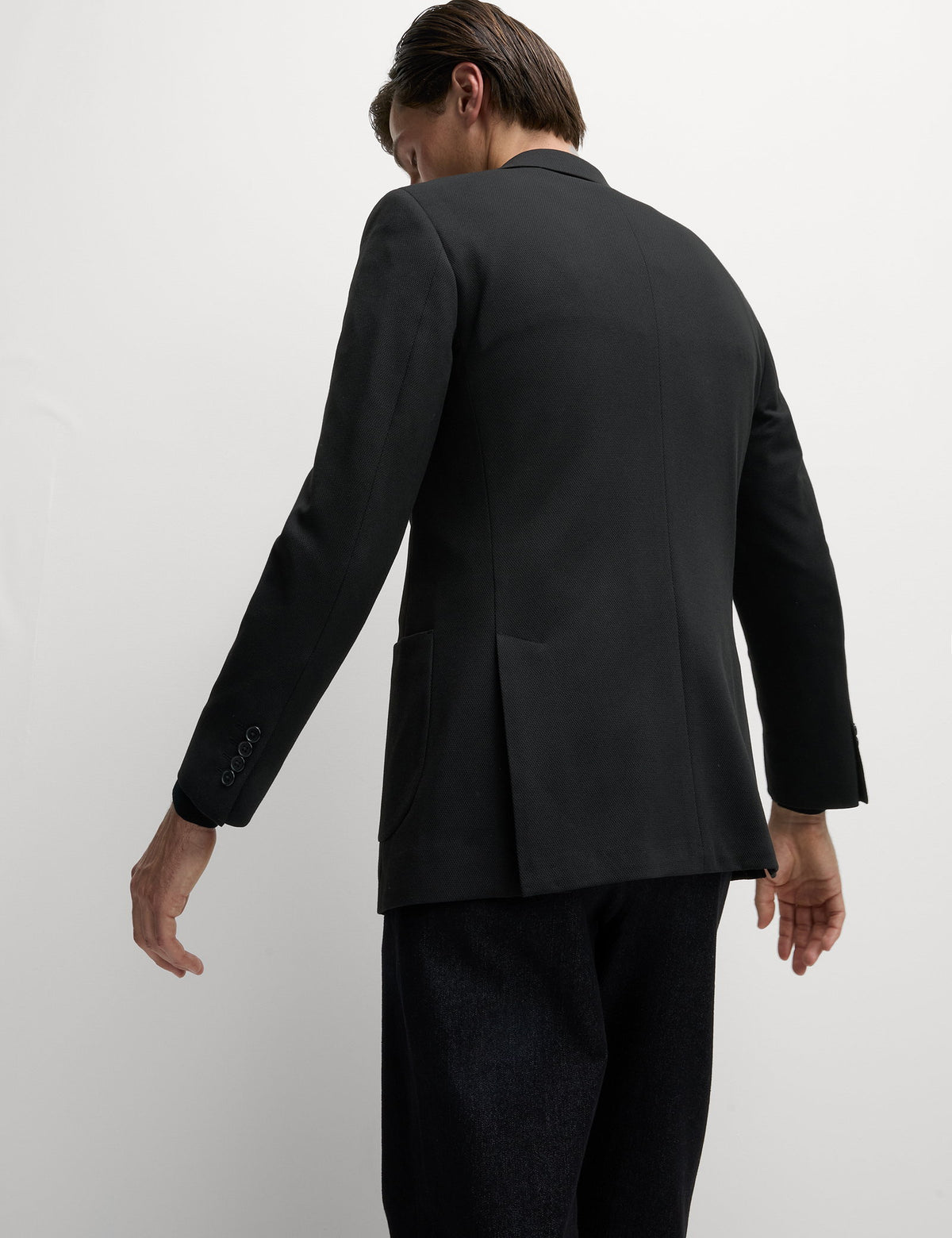 Tailored Fit Jersey Dokulu Blazer Ceket