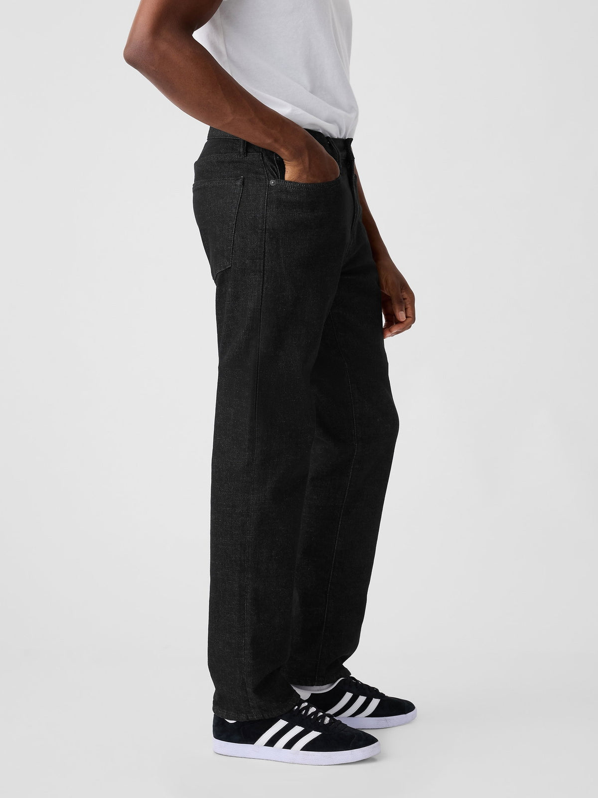 Siyah Gapflex Straight Jean Pantolon