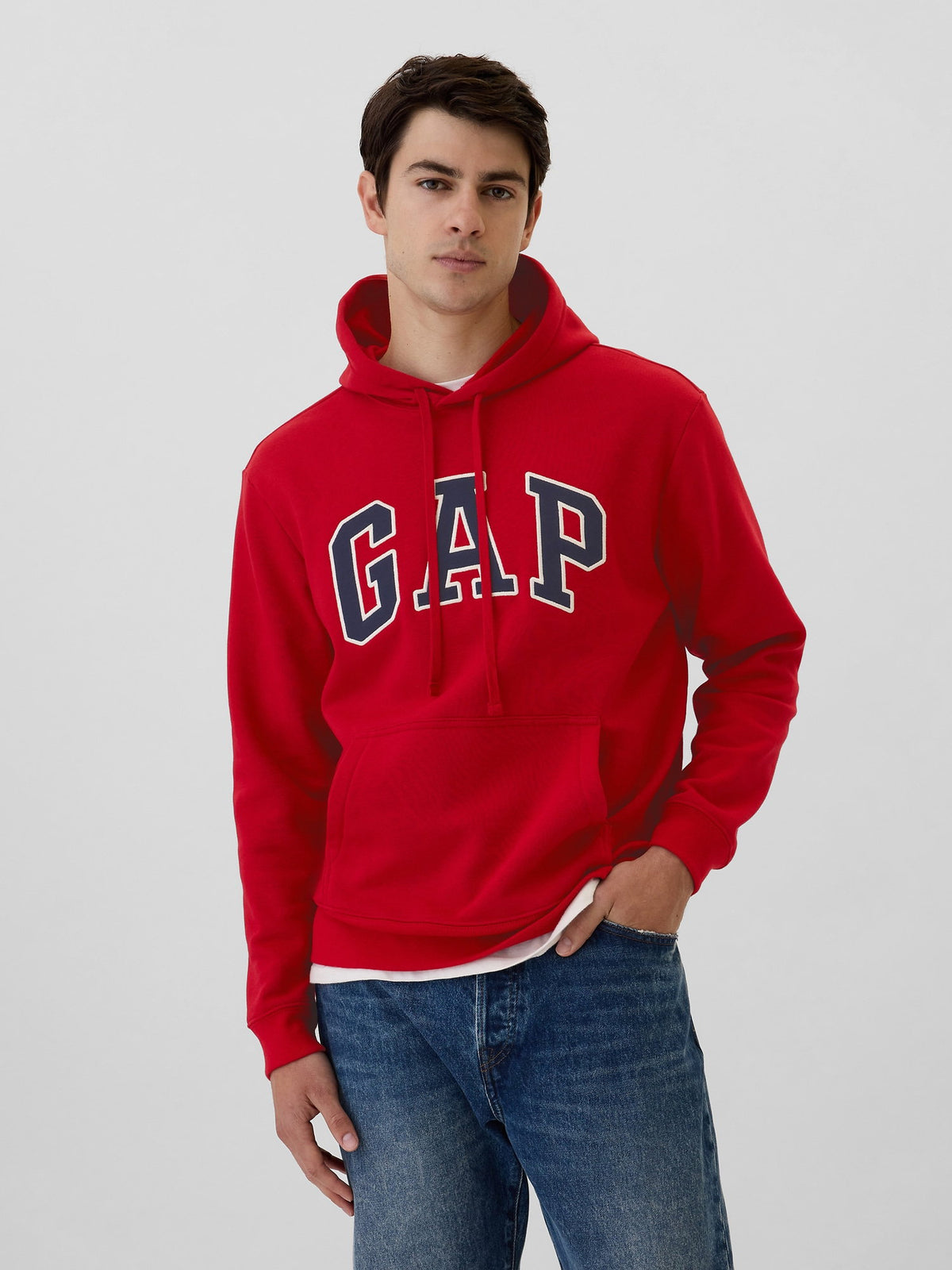 Kırmızı Gap Logo Relaxed Fleece Sweatshirt