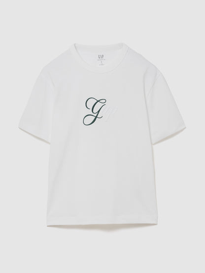 Kırmızı Heavyweight Tonal Gap Logo T-shirt
